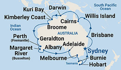 28 day cruise around australia 2022